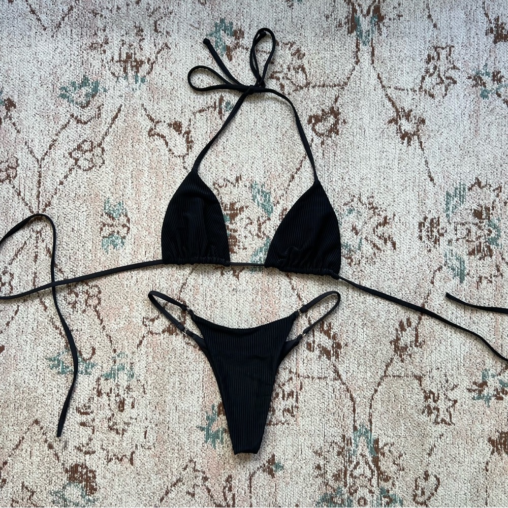 Frankie’s Bikinis Black Bikini